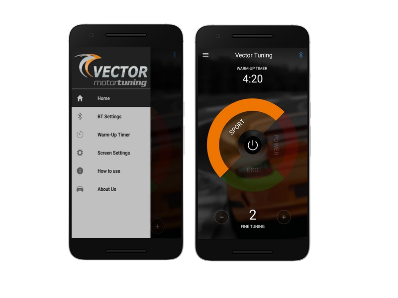 Vector Tuning Bluetooth-Anwendung für das Chip-Tuning-Modul